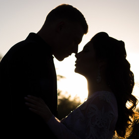 Wedding at sunset.